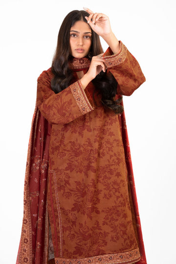 Alkaram FW-14.1-22-Rust Winter Collection 2022 Online Shopping